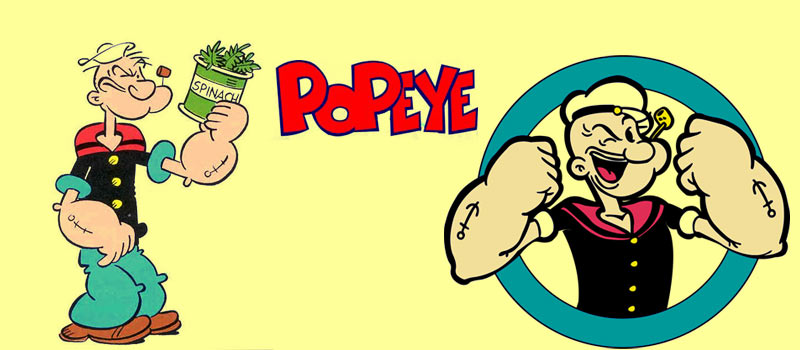 popeye eats super foods from Playa del Carmen Mexico